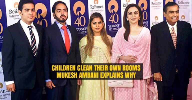 Mukesh Ambani explains why his Children Clean their Room