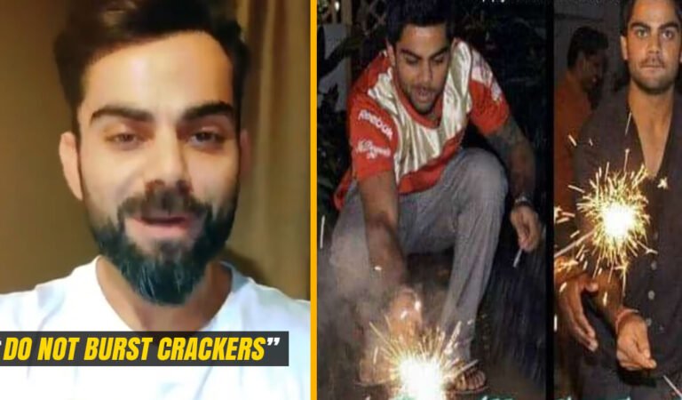 Virat Kohli gave a Message to ‘Not Burst Crackers’ on Diwali, Netizens get Furious