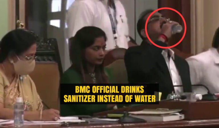 BMC Joint Municipal Commissioner drinks Sanitizer instead of Water by Mistake